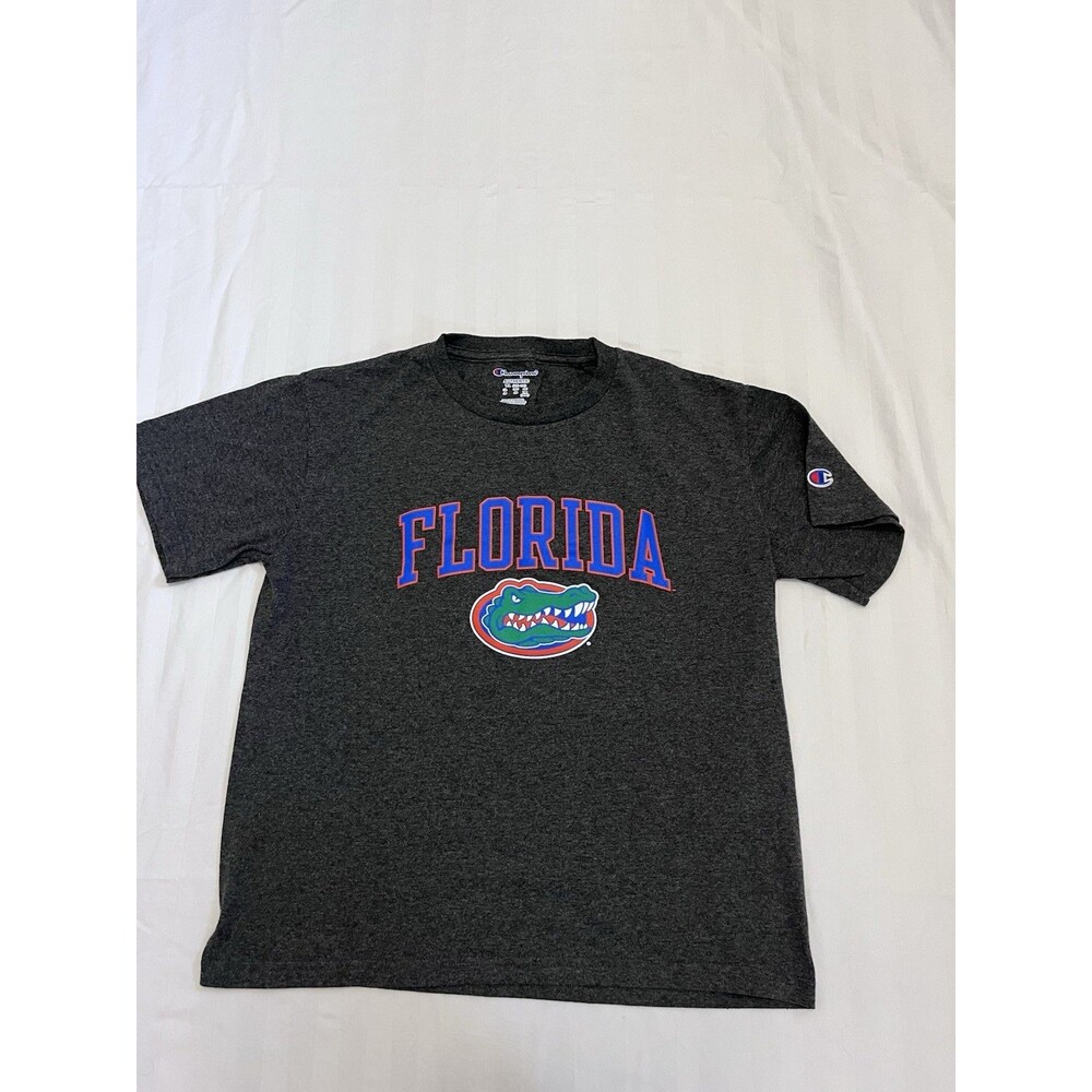 Florida Gators Champion Tee Shirt Kids Youth Size Large L Charcoal Gray College